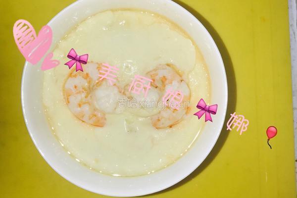 鲜虾蒸蛋的做法图解4