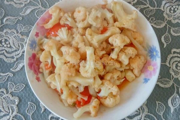 西红柿炒菜花的做法图解7