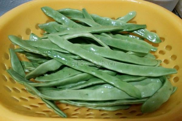 扁豆汆面的做法图解1