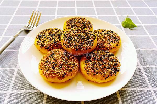 红薯芝麻饼的做法图解15