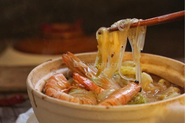 鲜虾白菜粉丝煲的做法图解11