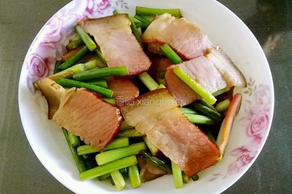 炫彩腊肉炒蒜薹的做法图解7