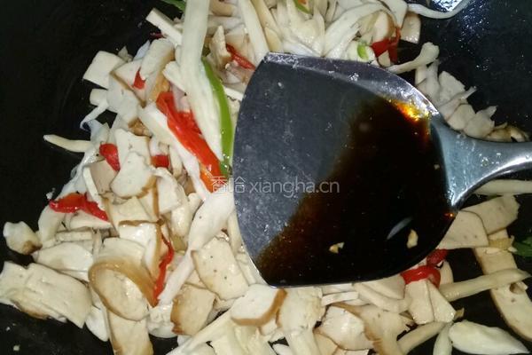 杏鲍菇豆腐干炒肉丝的做法图解11