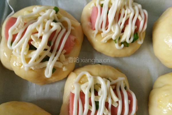 葱香芝士火腿面包的做法图解11