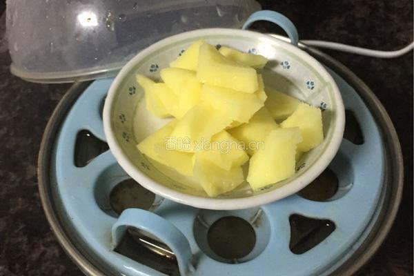 青菜土豆粥的做法图解4