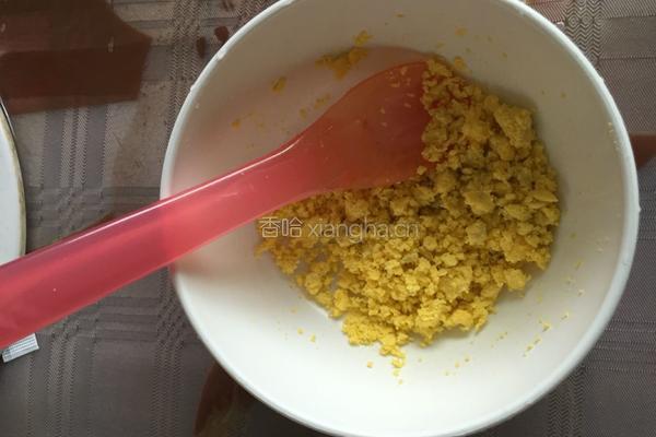 青菜蛋黄米糊的做法图解4