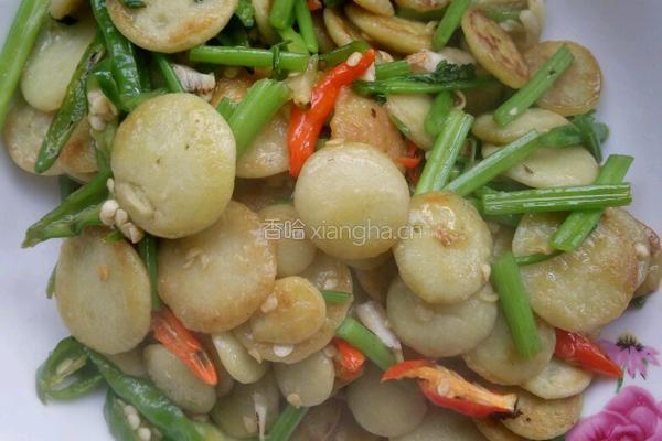 素炒绿豆饼