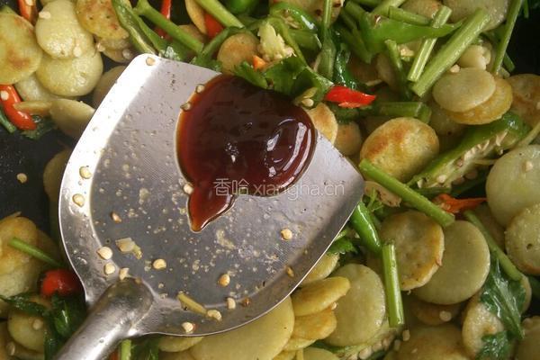 素炒绿豆饼的做法图解5