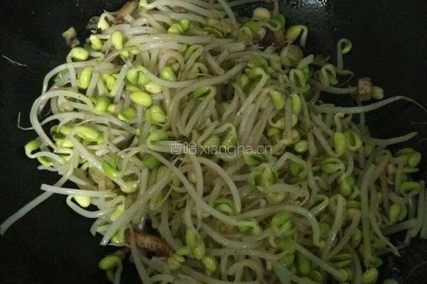 黄豆芽炒粉的做法图解4