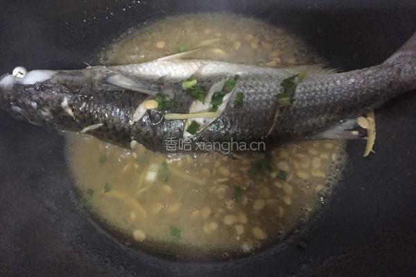 豆酱焖黑鱼的做法图解7