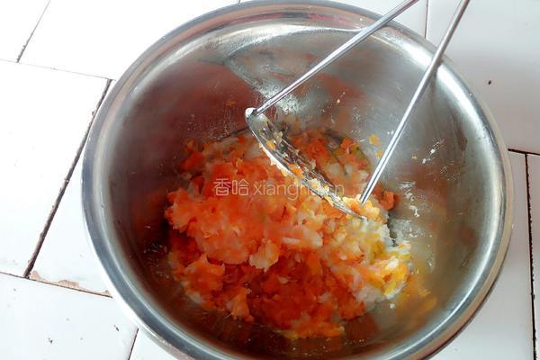 红萝卜山药泥的做法图解2