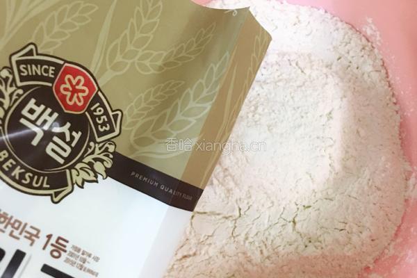 绿茶馒头的做法图解2