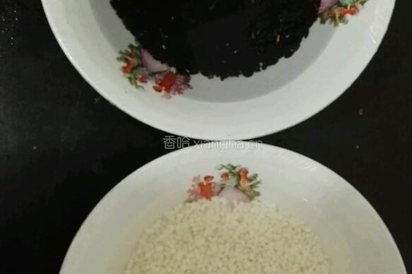 双色珍珠丸子的做法图解2