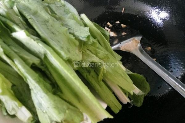 豆豉油麦菜的做法图解4
