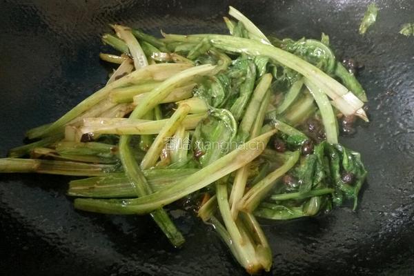 豆豉油麦菜的做法图解7