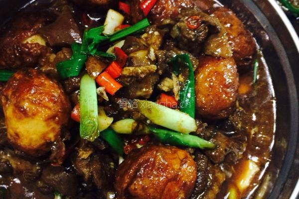 卤蛋烧狗肉的做法图解8