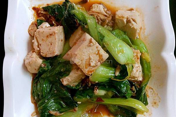 金针菇青菜烧豆腐