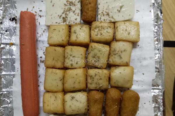 烤鱼豆腐的做法图解2