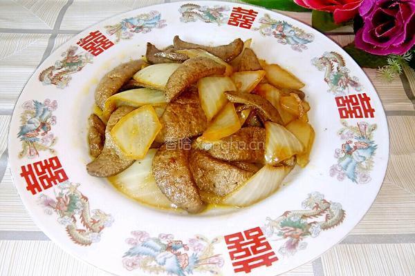 洋葱爆猪肝的做法图解8