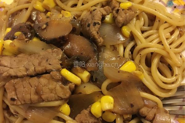 牛肉黑椒意大利面的做法图解5