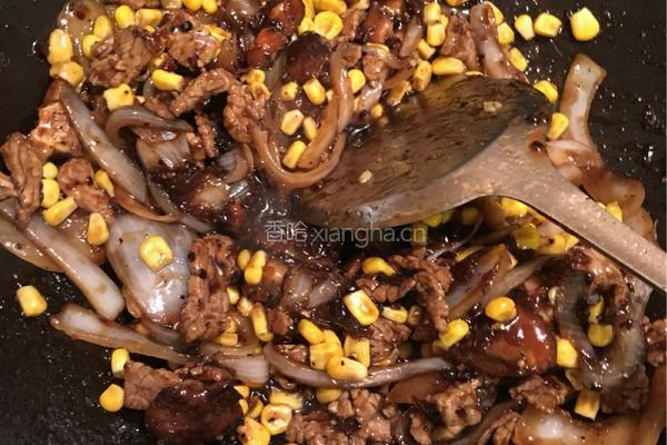 牛肉黑椒意大利面的做法图解3