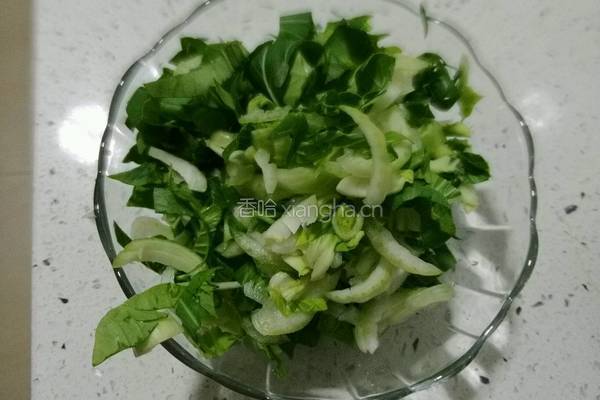 油菜百财炒饭的做法图解4