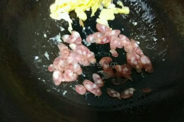 油菜百财炒饭的做法图解9