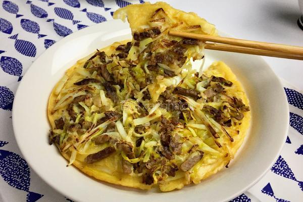 牛肉韭黄煎饼的做法图解11