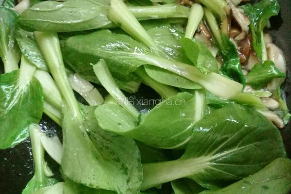 小白菜炒香菇的做法图解6