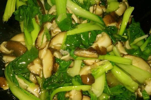 小白菜炒香菇的做法图解8