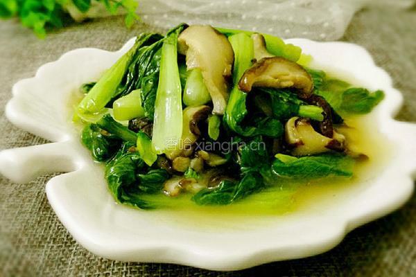 小白菜炒香菇的做法图解9