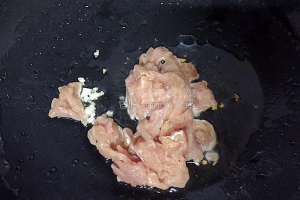 油菜炒肉片的做法图解7