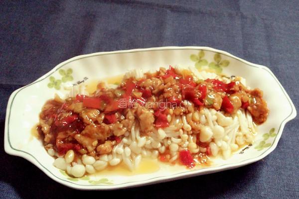 剁椒肉沫金针菇的做法图解12