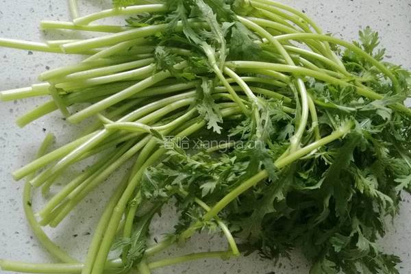 清炒蒜蓉茼蒿的做法图解1