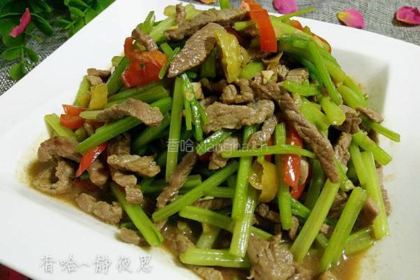 芹菜泡椒炒牛肉的做法图解10