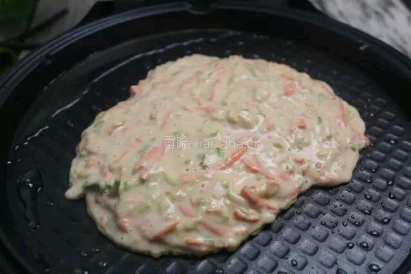 松香胡萝卜鸡蛋饼的做法图解6