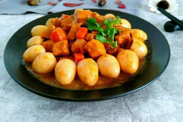香其酱炖鸡胸肉鹌鹑蛋的做法图解15