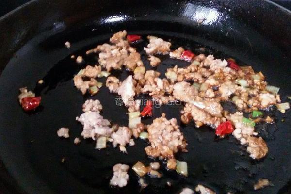 肉末无丝豆的做法图解4