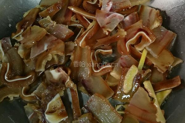香芹炒腊猪头肉的做法图解8