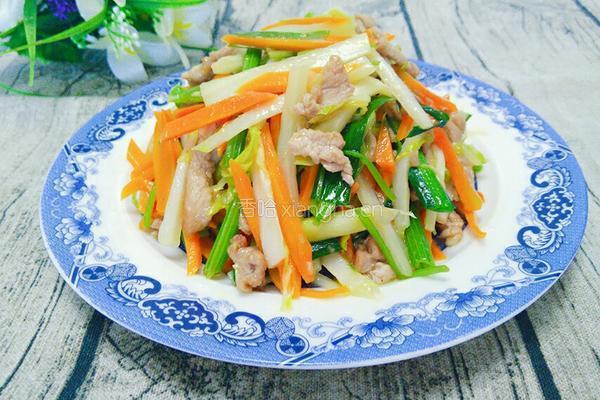 肉丝炒时蔬的做法图解9