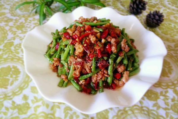 干煸肉沬豆角