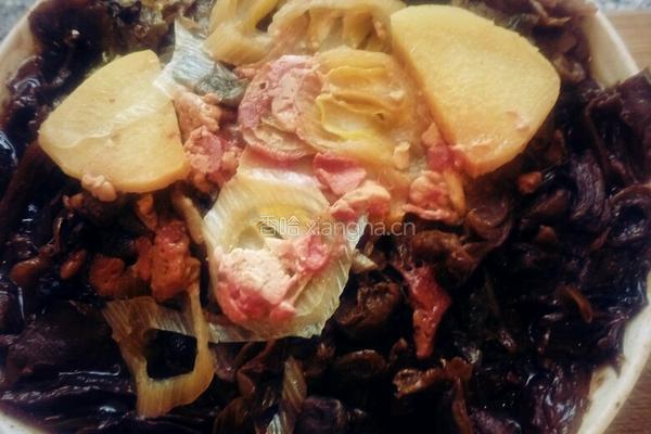 盐干菜扣肉的做法图解12