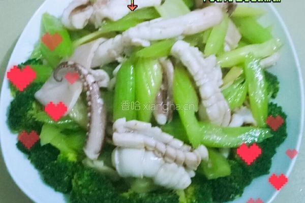鱿鱼炒西芹的做法图解5