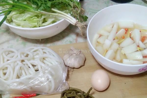 包菜汤桂粉的做法图解1