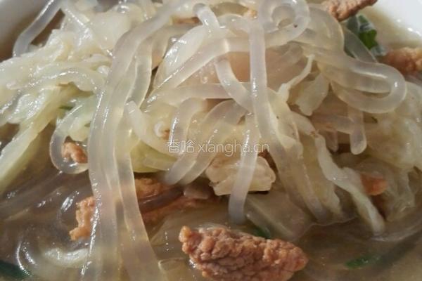 酸菜肉丝粉条汤的做法图解10