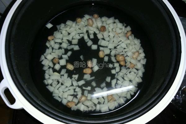 莲藕糯米粥的做法图解2
