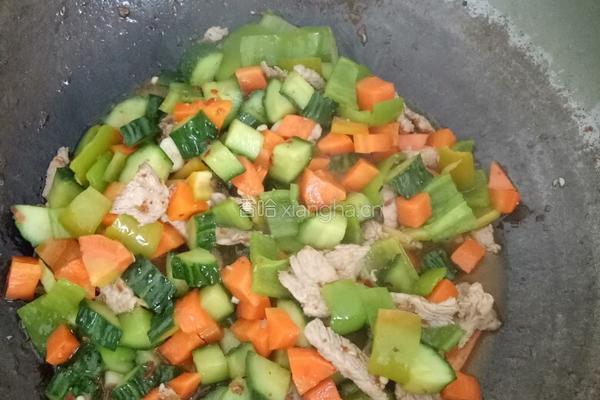 肉片炒三丁的做法图解8