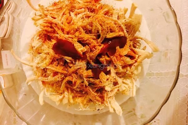 完美减肥健身小零食-烤鸡胸丝儿的做法图解3