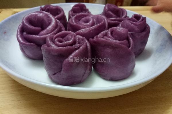 紫薯玫瑰花馒头的做法图解16