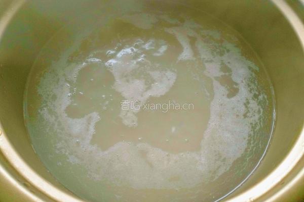 肉丝菠菜米粥的做法图解7